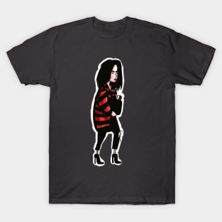 stylish young fashion pretty girl on heels T-Shirt